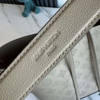 Louis Vuitton LV Women Flore Perforated Mahina Calfskin Leather-Gray M12140 (1)