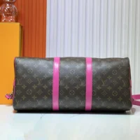Louis Vuitton LV Women Keepall Bandoulière 45 in Cowhide-leather Trim-Pink (1)
