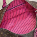 Louis Vuitton LV Women Keepall Bandoulière 45 in Cowhide-leather Trim-Pink