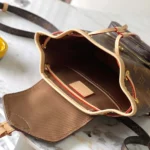 Louis Vuitton LV Women Montsouris Mini in Natural cowhide-leather Trim M11199