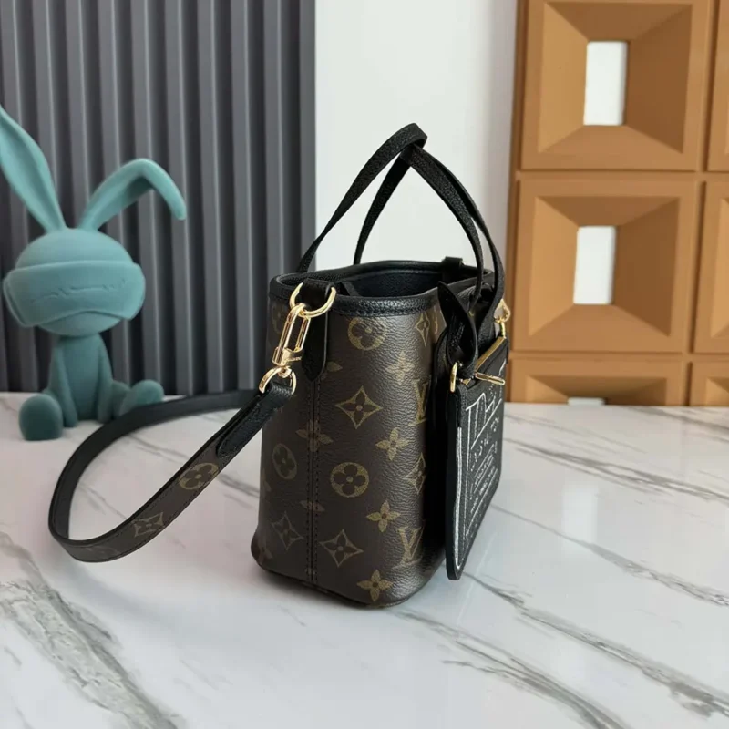 Louis Vuitton LV Women Neverfull Bandoulière Inside Out BB-Black M12099