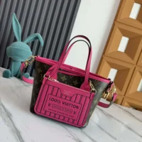 Louis Vuitton LV Women Neverfull Bandoulière Inside Out BB-Pink M12106 (1)