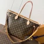 Louis Vuitton LV Women Neverfull Bandoulière Inside Out MM-Orange M11947
