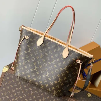 Louis Vuitton LV Women Neverfull Bandoulière Inside Out MM-Orange M11947