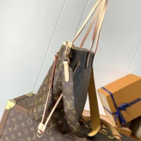 Louis Vuitton LV Women Neverfull Bandoulière Inside Out MM-Orange M11947 (1)