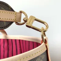 Louis Vuitton LV Women Neverfull Bandoulière Inside Out MM-Pink M12257 (1)