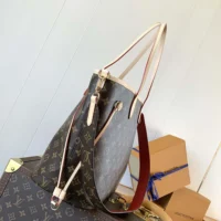 Louis Vuitton LV Women Neverfull Bandoulière Inside Out MM-Red M12096 (1)