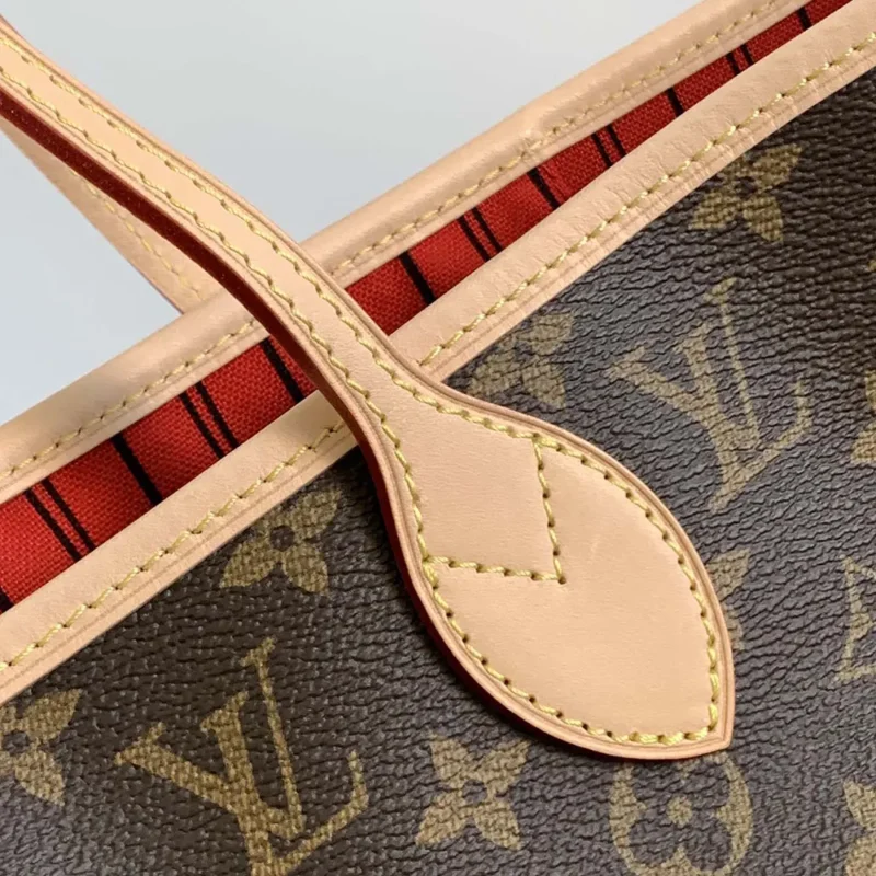 Louis Vuitton LV Women Neverfull Bandoulière Inside Out MM-Red M12096