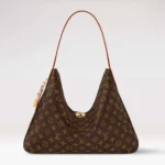 Louis Vuitton LV Women Slouchy MM Natural Cowhide-leather Trim-M12098