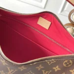 Louis Vuitton LV Women Slouchy MM Natural Cowhide-leather Trim-M12098