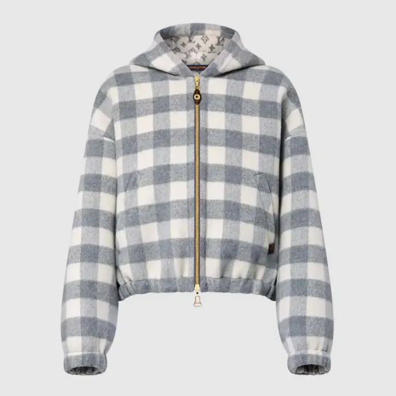 Louis Vuitton Men Double Face Check Zip-Up Jacket 1AGPEP