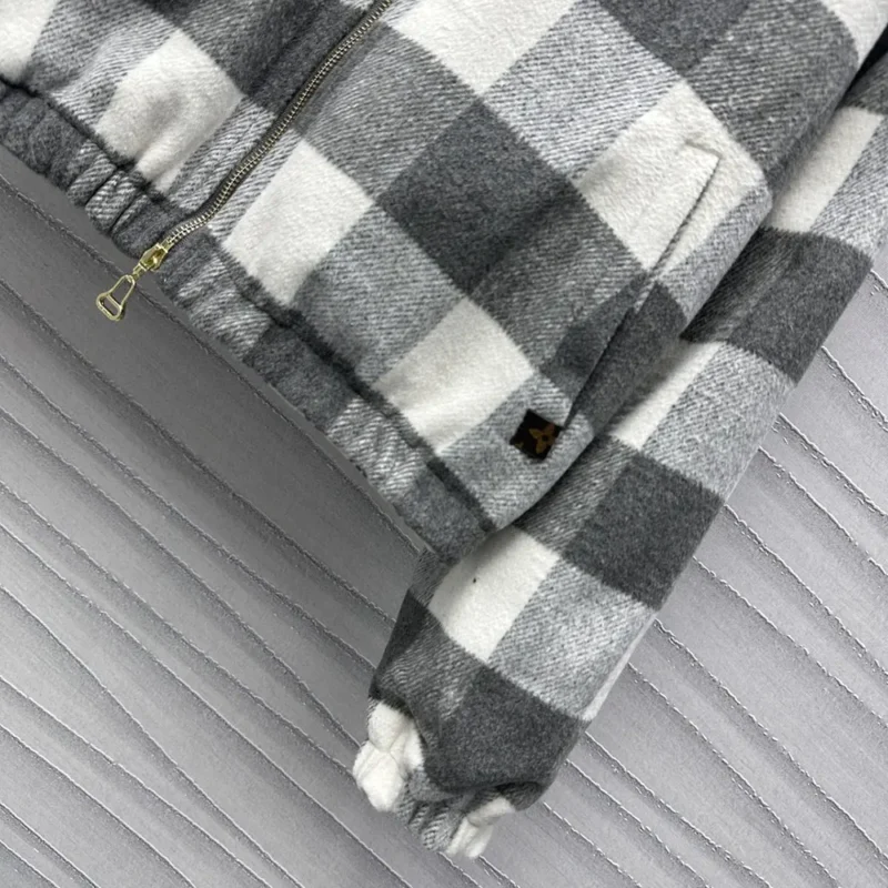 Louis Vuitton Men Double Face Check Zip-Up Jacket 1AGPEP