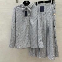 Louis Vuitton Women Chain Print Pleat Skirt 1AGOBD (1)