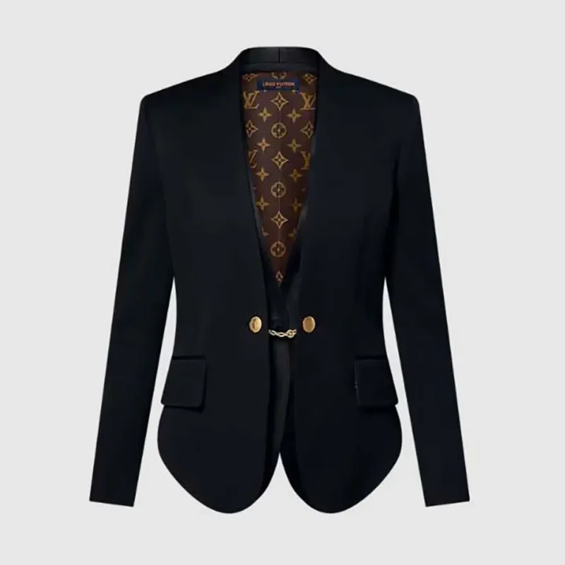Louis Vuitton Women Collarless Chain Detail Blazer 1AGPG9