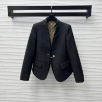 Louis Vuitton Women Collarless Chain Detail Blazer 1AGPG9 (1)