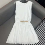 Louis Vuitton Women Racerback Belted Dress 1AGOWX