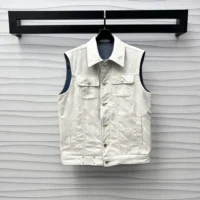 Louis Vuitton Women Reversible Sleeveless Denim Jacket 1AGOT9 (1)