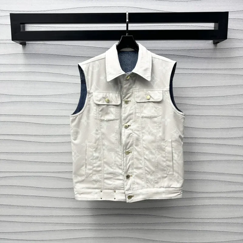 Louis Vuitton Women Reversible Sleeveless Denim Jacket 1AGOT9