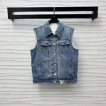 Louis Vuitton Women Reversible Sleeveless Denim Jacket 1AGOT9