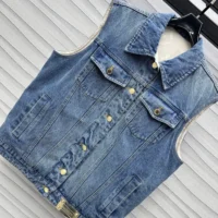 Louis Vuitton Women Reversible Sleeveless Denim Jacket 1AGOT9 (1)