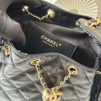 Chanel Women 25 Medium Handbag Grained Calfskin Gold Tone Metal AS5311 (1)