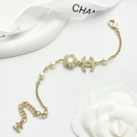 Chanel Women Bracelet Metal Glass Pearls Strass ABF382 (1)