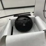 Chanel Women CC Small Flap Hobo Bag Grained Calfskin Gold Tone Metal Black