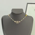 Chanel Women Choker Metal Glass Pearls Strass ABF193