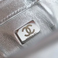 Chanel Women Flap Bag Sequins Silver Tone Metal AS4561 (1)