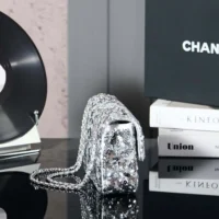 Chanel Women Flap Bag Sequins Silver Tone Metal AS4561 (1)