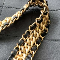 Chanel Women Large Hobo Bag Shiny Lambskin Gold Tone Metal AS5410 (1)