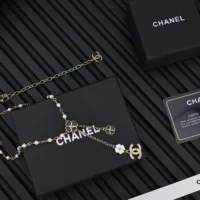 Chanel Women Pendant Necklace Metal Glass Pearls Resin Strass ABF533 (1)