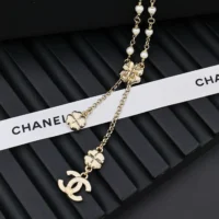 Chanel Women Pendant Necklace Metal Glass Pearls Resin Strass ABF533 (1)