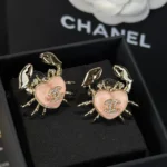 Chanel Women Stud Earrings Metal Glass Resin Strass ABF075