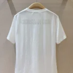 Dior Men T-Shirt White Cotton and Linen Jersey with Black Dior Cabinet de Curiosités Motif