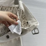 Dior Damen Rock mit Gürtel Ecrufarbener Baumwoll-Denim mit Dior Oblique-Innenseite