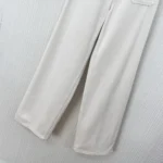 Dior utsvängda jeans för kvinnor i ecru bomullsdenim med Dior Oblique-inredning