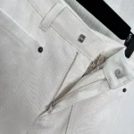 Dior utsvängda jeans för kvinnor i ecru bomullsdenim med Dior Oblique-inredning