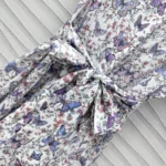 Dior Damen Mittellanges Kleid mit Bindegürtel Weißer Baumwollmusselin 521D07A3A48