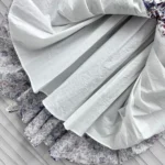 Dior Damen Mittellanges Kleid mit Bindegürtel Weißer Baumwollmusselin 521D07A3A48