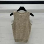 Dior Women Twinset Beige Cotton- and Wool-Blend Bouclé Knit