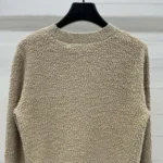 Dior Women Twinset Beige Cotton- and Wool-Blend Bouclé Knit