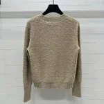 Dior Women Twinset Beige Cotton- and Wool-Blend Bouclé Knit