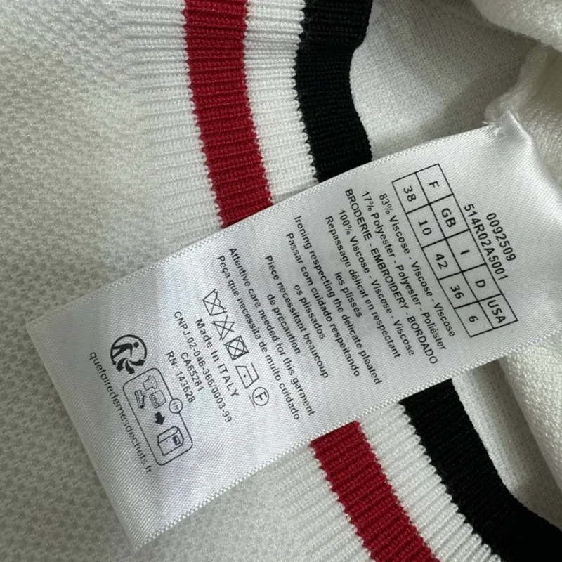 Dior Women Vibe Cropped Tank Top White Technical Mesh with Three-Tone Signature