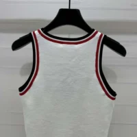 Dior Women Vibe Tank Top White Technical Mesh with Three-Tone Signature (1)