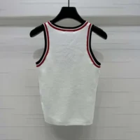 Dior Women Vibe Tank Top White Technical Mesh with Three-Tone Signature (1)