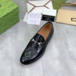Gucci Men Loafer with Horsebit-Black 798997AAD7E1000 - Image 5