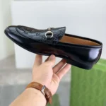 Gucci Men Loafer with Horsebit-Black 798997AAD7E1000 - Image 6