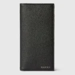 Gucci Men Long Wallet with Gucci Logo-Black 795296AABXM1000