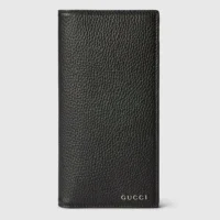 Gucci Men Long Wallet with Gucci Logo-Black 795296AABXM1000